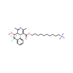 COC(=O)C1C(C)=NC(C)=C(C(=O)OCCCCCCCCCC[N+](C)(C)C)[C@@H]1c1ccccc1C(F)(F)F ZINC000027208285