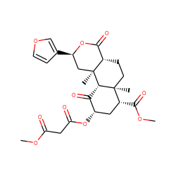 COC(=O)CC(=O)O[C@H]1C[C@@H](C(=O)OC)[C@]2(C)CC[C@H]3C(=O)O[C@H](c4ccoc4)C[C@]3(C)[C@H]2C1=O ZINC000096906577