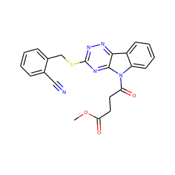 COC(=O)CCC(=O)n1c2ccccc2c2nnc(SCc3ccccc3C#N)nc21 ZINC000205098026