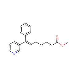 COC(=O)CCCC/C=C(\c1ccccc1)c1cccnc1 ZINC000026741465