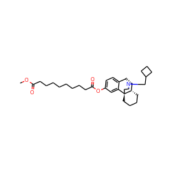 COC(=O)CCCCCCCCC(=O)Oc1ccc2c(c1)[C@@]13CCCC[C@H]1[C@@H](C2)N(CC1CCC1)CC3 ZINC000013529690