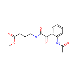 COC(=O)CCCNC(=O)C(=O)c1ccccc1NC(C)=O ZINC000473123803