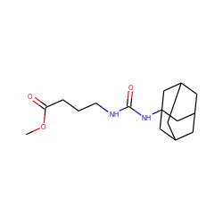 COC(=O)CCCNC(=O)NC12CC3CC(CC(C3)C1)C2 ZINC000013560473