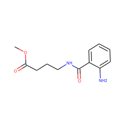 COC(=O)CCCNC(=O)c1ccccc1N ZINC000040807248