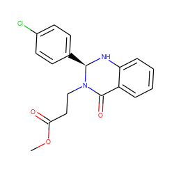 COC(=O)CCN1C(=O)c2ccccc2N[C@@H]1c1ccc(Cl)cc1 ZINC000473135695