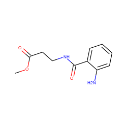 COC(=O)CCNC(=O)c1ccccc1N ZINC000034981336
