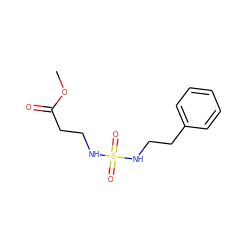 COC(=O)CCNS(=O)(=O)NCCc1ccccc1 ZINC000653760949