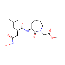 COC(=O)CN1CCCC[C@H](NC(=O)[C@@H](CC(=O)NO)CC(C)C)C1=O ZINC000026171388