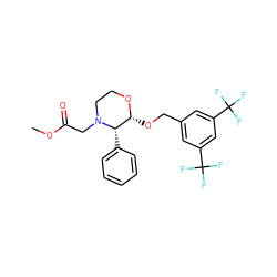 COC(=O)CN1CCO[C@H](OCc2cc(C(F)(F)F)cc(C(F)(F)F)c2)[C@@H]1c1ccccc1 ZINC000029464804