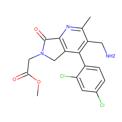 COC(=O)CN1Cc2c(nc(C)c(CN)c2-c2ccc(Cl)cc2Cl)C1=O ZINC000034804610