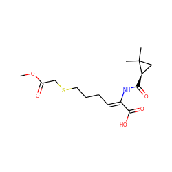 COC(=O)CSCCC/C=C(\NC(=O)[C@@H]1CC1(C)C)C(=O)O ZINC000026027619