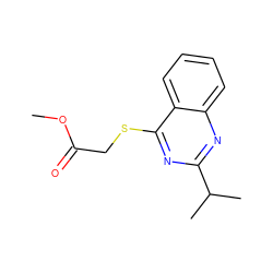 COC(=O)CSc1nc(C(C)C)nc2ccccc12 ZINC000001355966