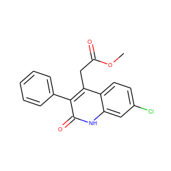 COC(=O)Cc1c(-c2ccccc2)c(=O)[nH]c2cc(Cl)ccc12 ZINC000000016587