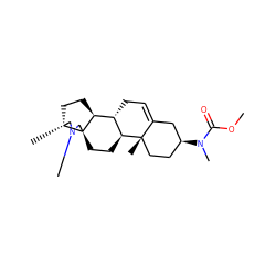 COC(=O)N(C)[C@H]1CC[C@@]2(C)C(=CC[C@@H]3[C@@H]2CC[C@]24CN(C)[C@@H](C)[C@H]2CC[C@@H]34)C1 ZINC000040379949