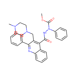 COC(=O)N(NC(=O)c1c(CN2CCN(C)CC2)c(-c2ccccc2)nc2ccccc12)c1ccccc1 ZINC000036126794