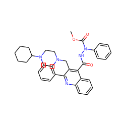 COC(=O)N(NC(=O)c1c(CN2CCN(C3CCCCC3)CC2)c(-c2ccccc2)nc2ccccc12)c1ccccc1 ZINC000036126744