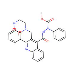 COC(=O)N(NC(=O)c1c(CN2CCNCC2)c(-c2ccccc2)nc2ccccc12)c1ccccc1 ZINC000036126792