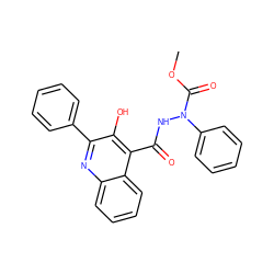 COC(=O)N(NC(=O)c1c(O)c(-c2ccccc2)nc2ccccc12)c1ccccc1 ZINC000036311308