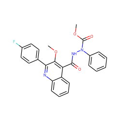 COC(=O)N(NC(=O)c1c(OC)c(-c2ccc(F)cc2)nc2ccccc12)c1ccccc1 ZINC000036311280