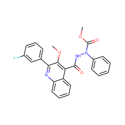 COC(=O)N(NC(=O)c1c(OC)c(-c2cccc(F)c2)nc2ccccc12)c1ccccc1 ZINC000036311316