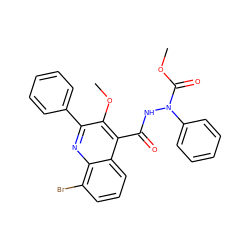 COC(=O)N(NC(=O)c1c(OC)c(-c2ccccc2)nc2c(Br)cccc12)c1ccccc1 ZINC000036311321