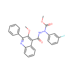 COC(=O)N(NC(=O)c1c(OC)c(-c2ccccc2)nc2ccccc12)c1cccc(F)c1 ZINC000035902358