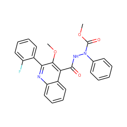 COC(=O)N(NC(=O)c1c(OC)c(-c2ccccc2F)nc2ccccc12)c1ccccc1 ZINC000036311314