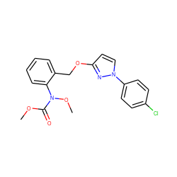 COC(=O)N(OC)c1ccccc1COc1ccn(-c2ccc(Cl)cc2)n1 ZINC000002511853