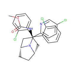 COC(=O)N[C@@]1(c2ccc(Cl)cn2)C[C@@H]2CC[C@H](C1)N2C(c1ccccc1Cl)c1ccccc1Cl ZINC000103228778