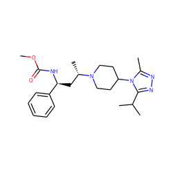 COC(=O)N[C@@H](C[C@H](C)N1CCC(n2c(C)nnc2C(C)C)CC1)c1ccccc1 ZINC000040950744