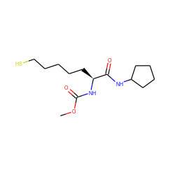 COC(=O)N[C@@H](CCCCCS)C(=O)NC1CCCC1 ZINC000014970024