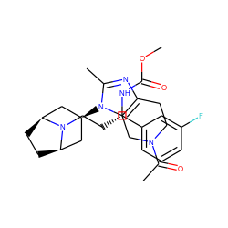 COC(=O)N[C@@H](CCN1[C@H]2CC[C@@H]1C[C@H](n1c(C)nc3c1CN(C(C)=O)CC3)C2)c1cccc(F)c1 ZINC000101391242