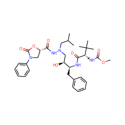 COC(=O)N[C@H](C(=O)N[C@@H](Cc1ccccc1)[C@@H](O)CN(CC(C)C)NC(=O)[C@@H]1CN(c2ccccc2)C(=O)O1)C(C)(C)C ZINC000014965644