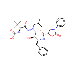COC(=O)N[C@H](C(=O)NN(CC(C)C)C[C@H](O)[C@H](Cc1ccccc1)NC(=O)[C@@H]1CN(c2ccccc2)C(=O)O1)C(C)(C)C ZINC000014965639
