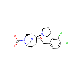 COC(=O)N1C[C@H]2[C@@H](N3CCCC3)CC[C@@H]1CN2C(=O)Cc1ccc(Cl)c(Cl)c1 ZINC000049112771