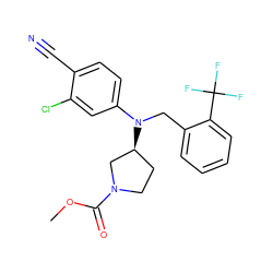 COC(=O)N1CC[C@H](N(Cc2ccccc2C(F)(F)F)c2ccc(C#N)c(Cl)c2)C1 ZINC000045336712