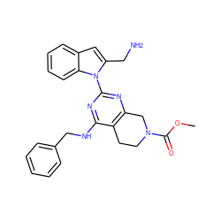 COC(=O)N1CCc2c(nc(-n3c(CN)cc4ccccc43)nc2NCc2ccccc2)C1 ZINC000218996921