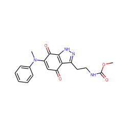 COC(=O)NCCc1n[nH]c2c1C(=O)C=C(N(C)c1ccccc1)C2=O ZINC000045388508