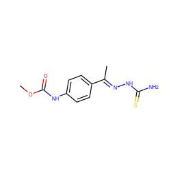 COC(=O)Nc1ccc(/C(C)=N/NC(N)=S)cc1 ZINC000299867638