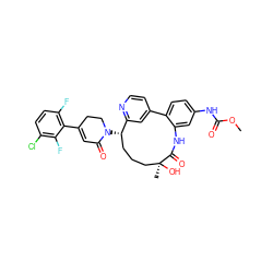 COC(=O)Nc1ccc2c(c1)NC(=O)[C@@](C)(O)CCC[C@H](N1CCC(c3c(F)ccc(Cl)c3F)=CC1=O)c1cc-2ccn1 ZINC000220119927