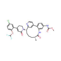 COC(=O)Nc1ccc2c(c1)NC(=O)[C@H](C)CCC[C@H](N1CCC(c3cc(Cl)ccc3OC(F)F)=CC1=O)c1cc-2ccn1 ZINC000220099847