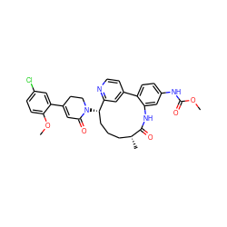 COC(=O)Nc1ccc2c(c1)NC(=O)[C@H](C)CCC[C@H](N1CCC(c3cc(Cl)ccc3OC)=CC1=O)c1cc-2ccn1 ZINC000220125884