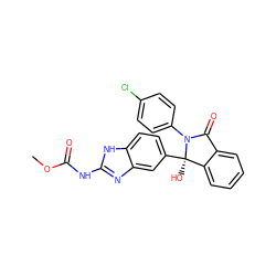 COC(=O)Nc1nc2cc([C@]3(O)c4ccccc4C(=O)N3c3ccc(Cl)cc3)ccc2[nH]1 ZINC000035862083