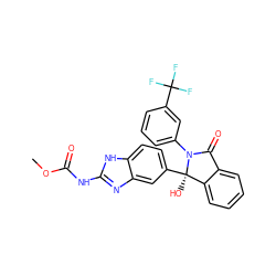 COC(=O)Nc1nc2cc([C@]3(O)c4ccccc4C(=O)N3c3cccc(C(F)(F)F)c3)ccc2[nH]1 ZINC000038227650