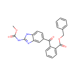 COC(=O)Nc1nc2cc(C(=O)c3ccccc3C(=O)OCc3ccccc3)ccc2[nH]1 ZINC000116257033