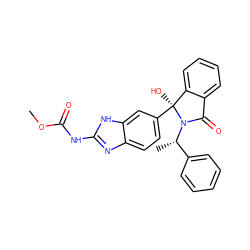 COC(=O)Nc1nc2ccc([C@@]3(O)c4ccccc4C(=O)N3[C@@H](C)c3ccccc3)cc2[nH]1 ZINC000051077028