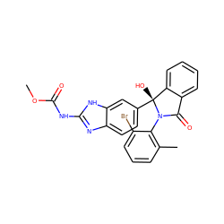 COC(=O)Nc1nc2ccc([C@]3(O)c4ccccc4C(=O)N3c3c(C)cccc3Br)cc2[nH]1 ZINC001772610270