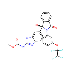 COC(=O)Nc1nc2ccc([C@]3(O)c4ccccc4C(=O)N3c3cccc(OC(F)(F)C(F)F)c3)cc2[nH]1 ZINC000231486342