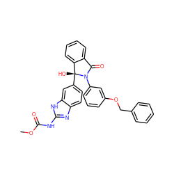 COC(=O)Nc1nc2ccc([C@]3(O)c4ccccc4C(=O)N3c3cccc(OCc4ccccc4)c3)cc2[nH]1 ZINC000035874116