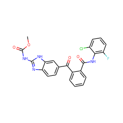 COC(=O)Nc1nc2ccc(C(=O)c3ccccc3C(=O)Nc3c(F)cccc3Cl)cc2[nH]1 ZINC001772639870